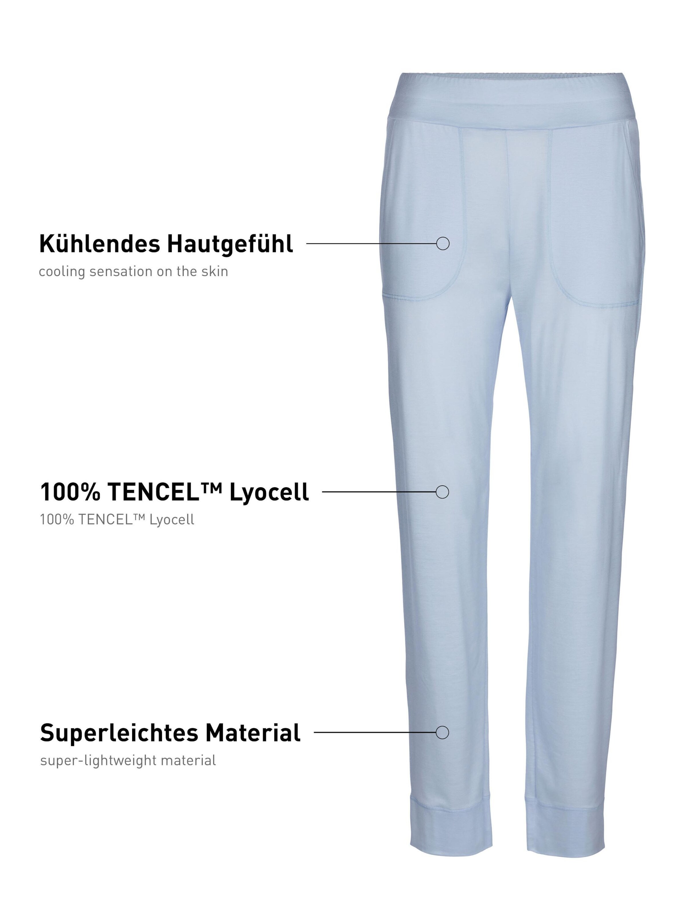 CALIDA Pyjamahose 'DEEPSLEEPWEAR Cooling'‌‌‌‌‌ in Weiß