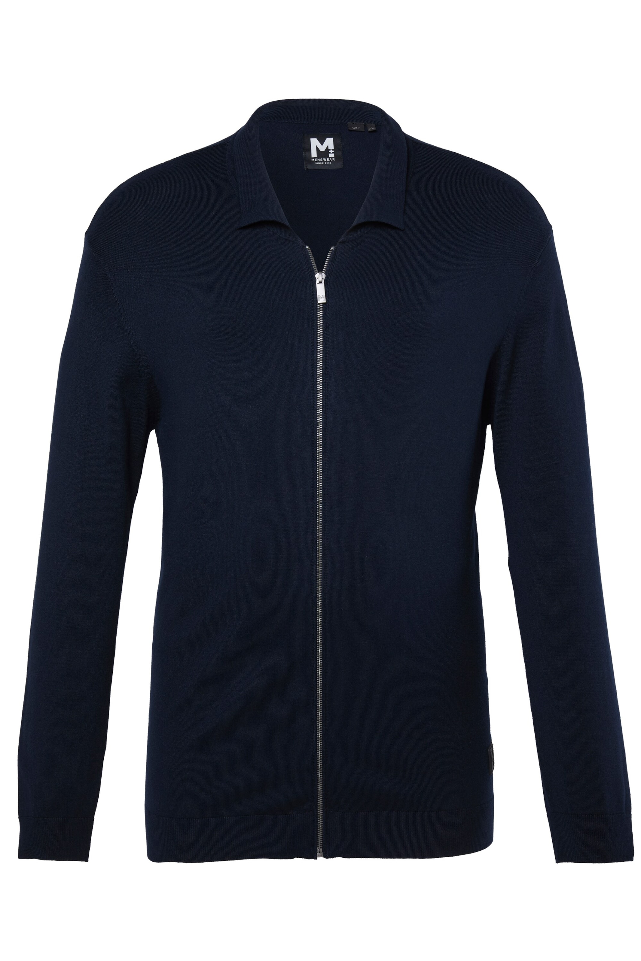 Men Plus Strickjacke in Blau: Vorderseite