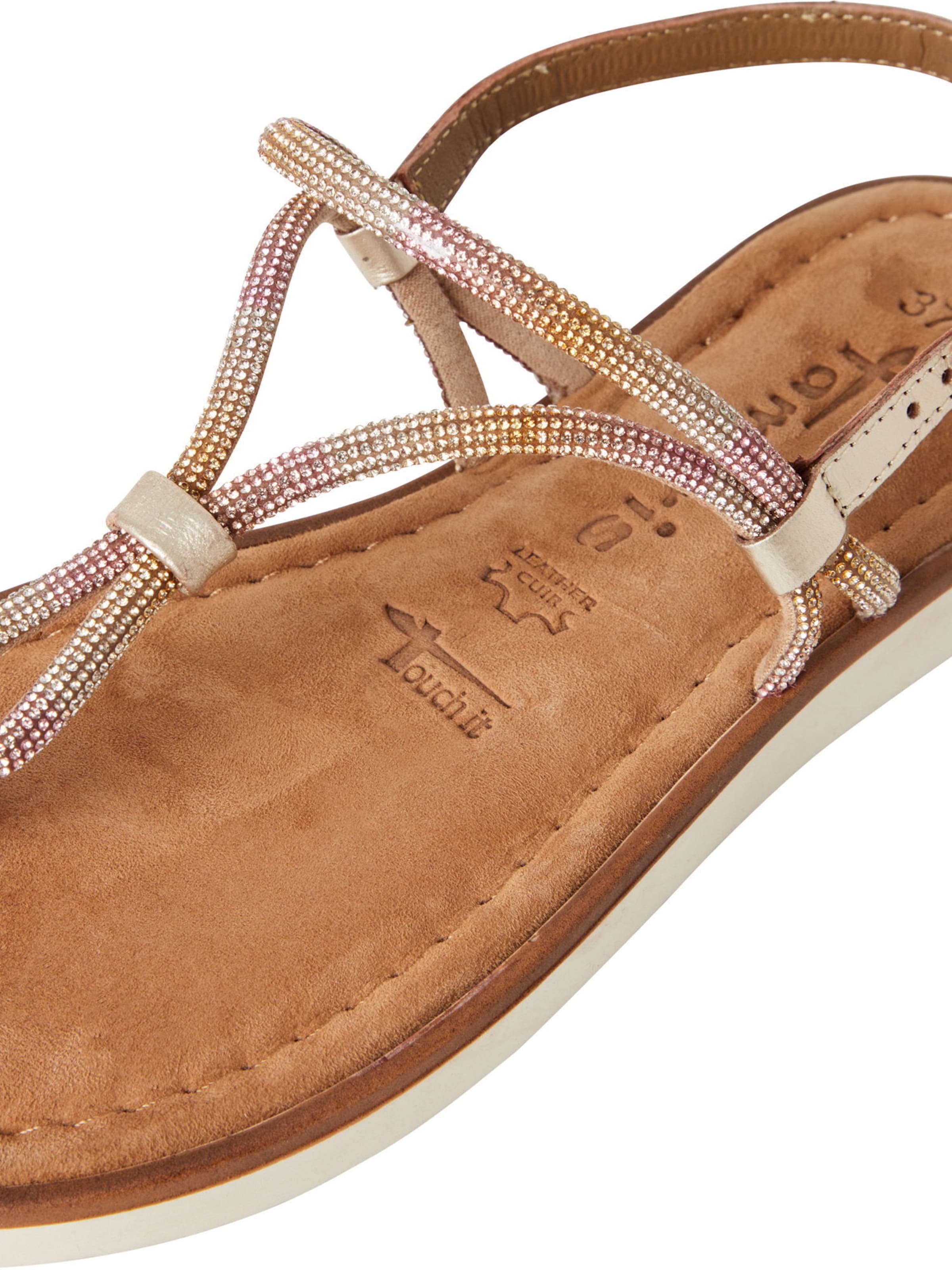 Tamaris T-bar sandals in Orange