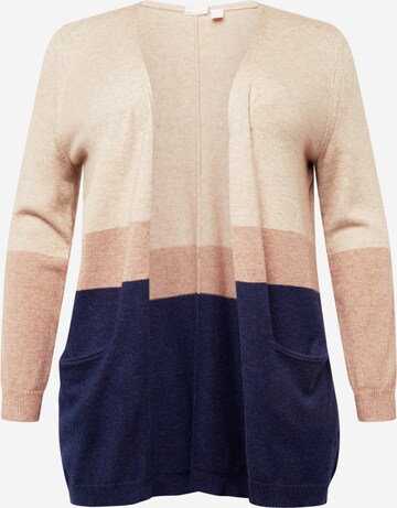 ONLY Carmakoma Cardigan 'New Stone' i beige: forside