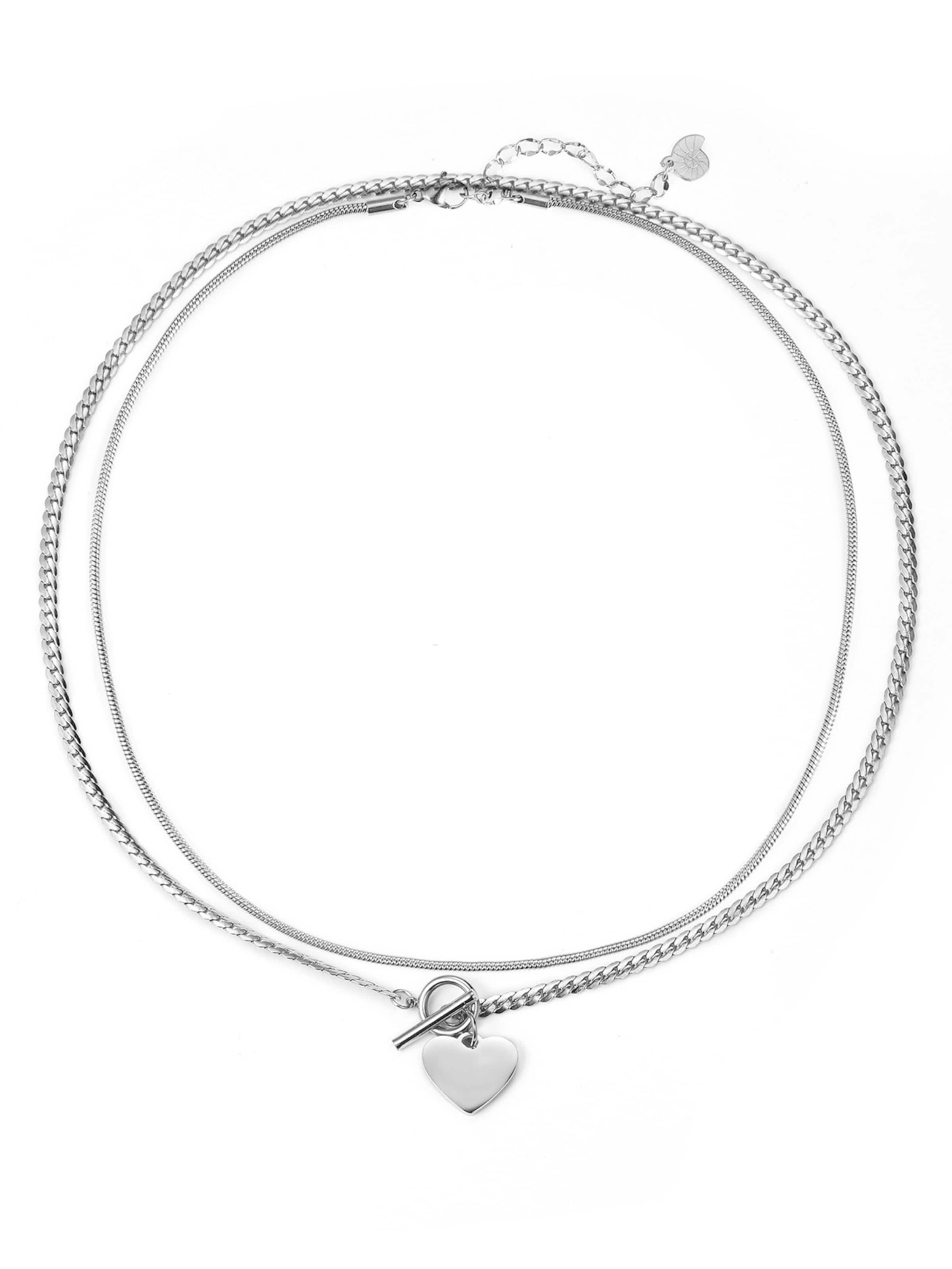 Hey Happiness - Cadena 'Herz Duo' en plata