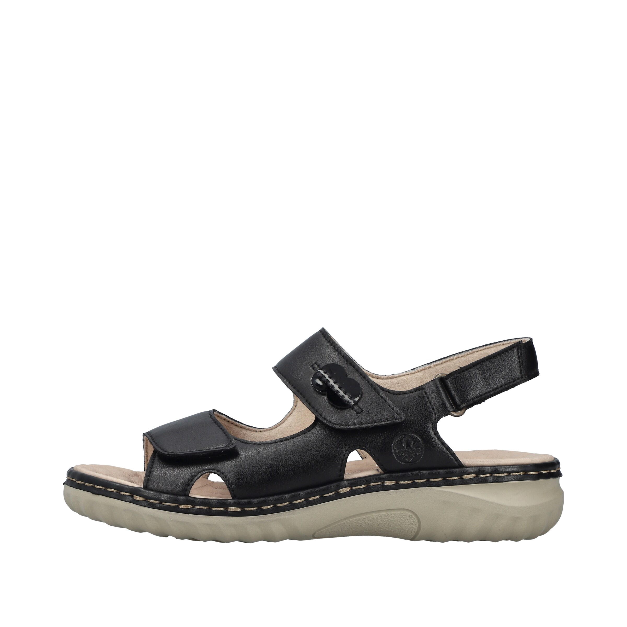 Sandales à lanières Rieker en noir