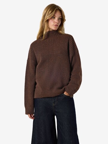 Pullover 'CARLY' di Noisy may in marrone: frontale