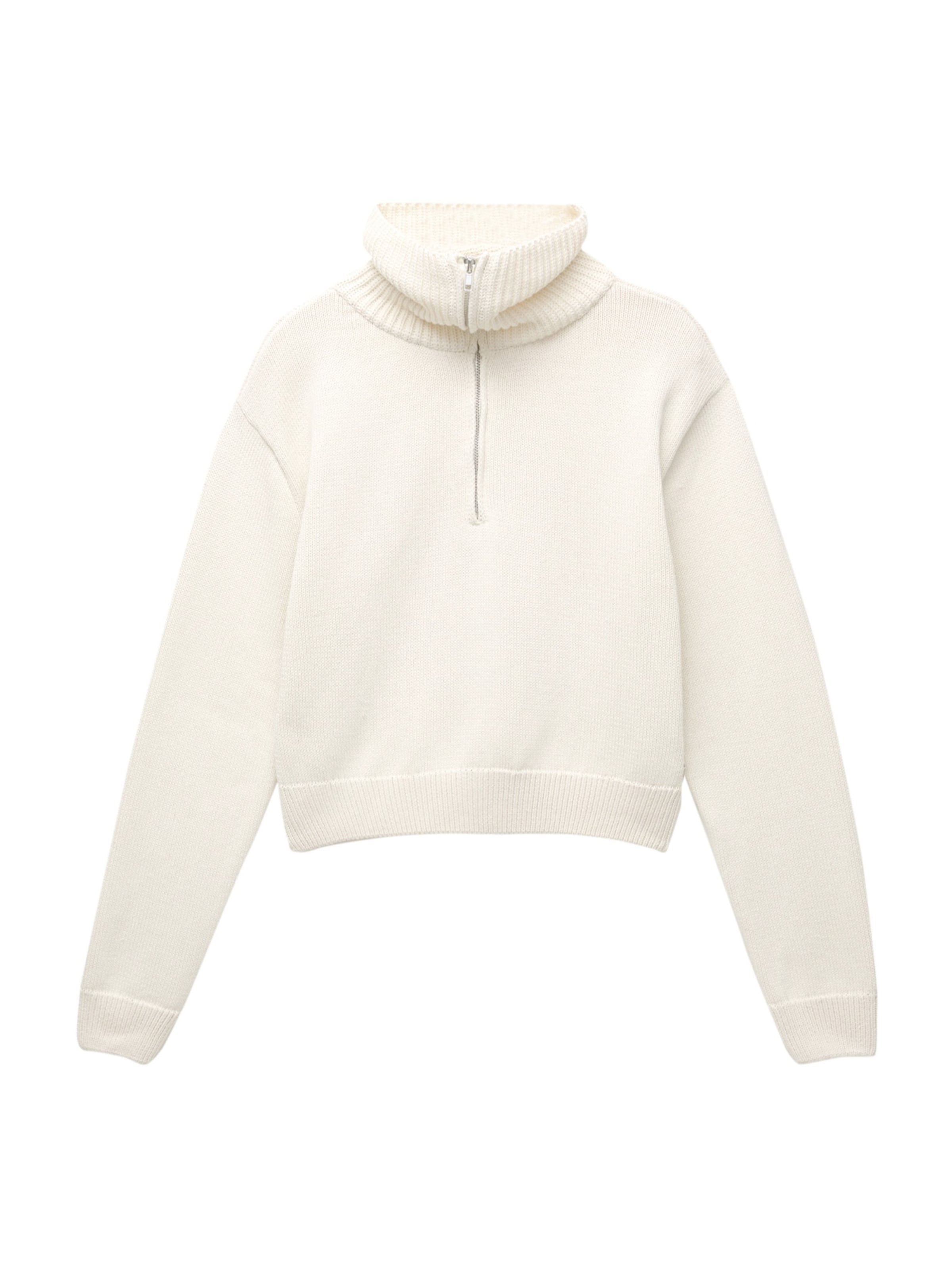 Pull&Bear Пуловер 'PACIFIC' в бежово: отпред