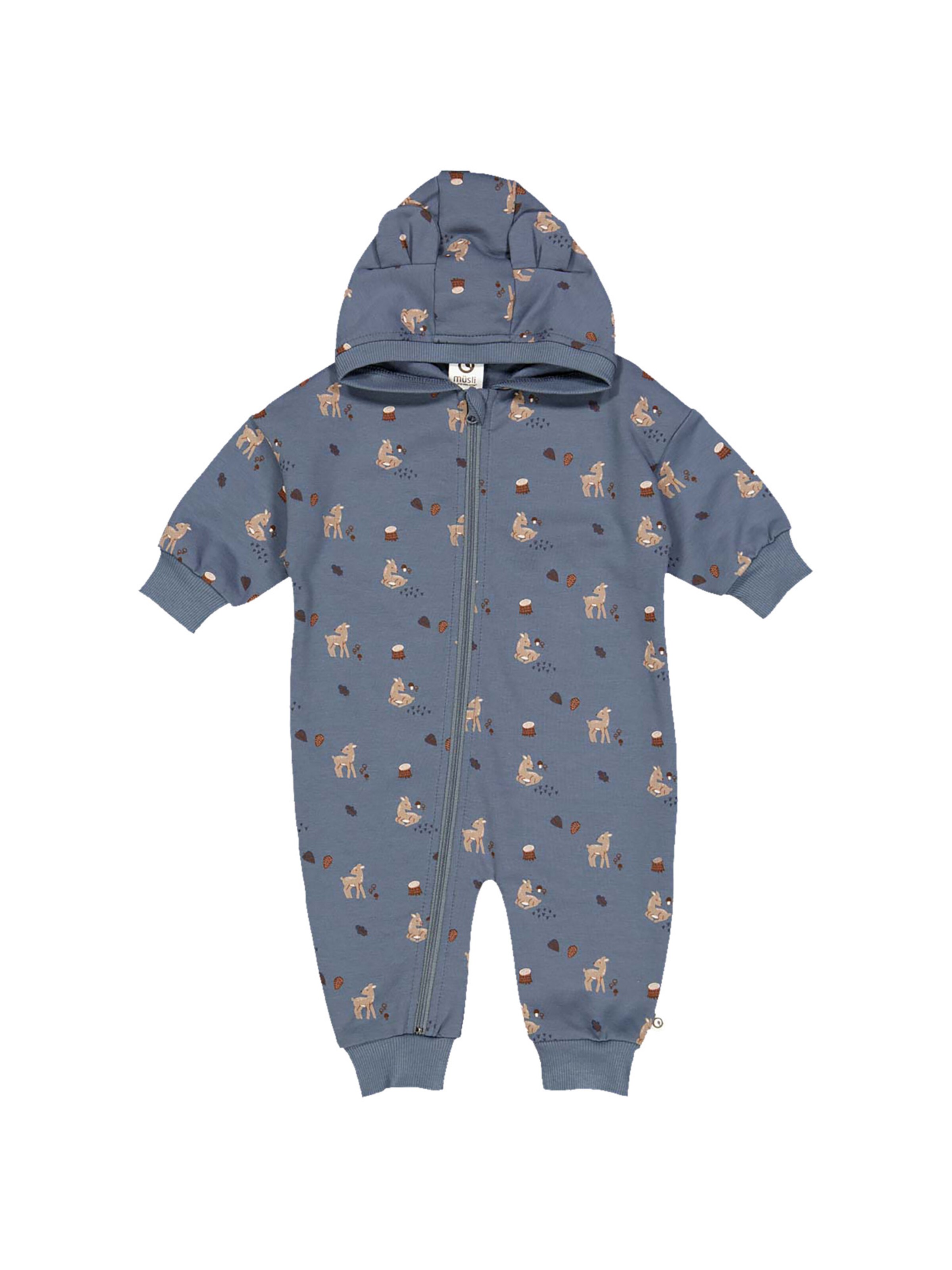 Müsli by GREEN COTTON - Macacão/Body em azul: frente