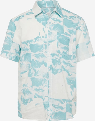 s.Oliver Button Up Shirt in Aqua / White, Item view