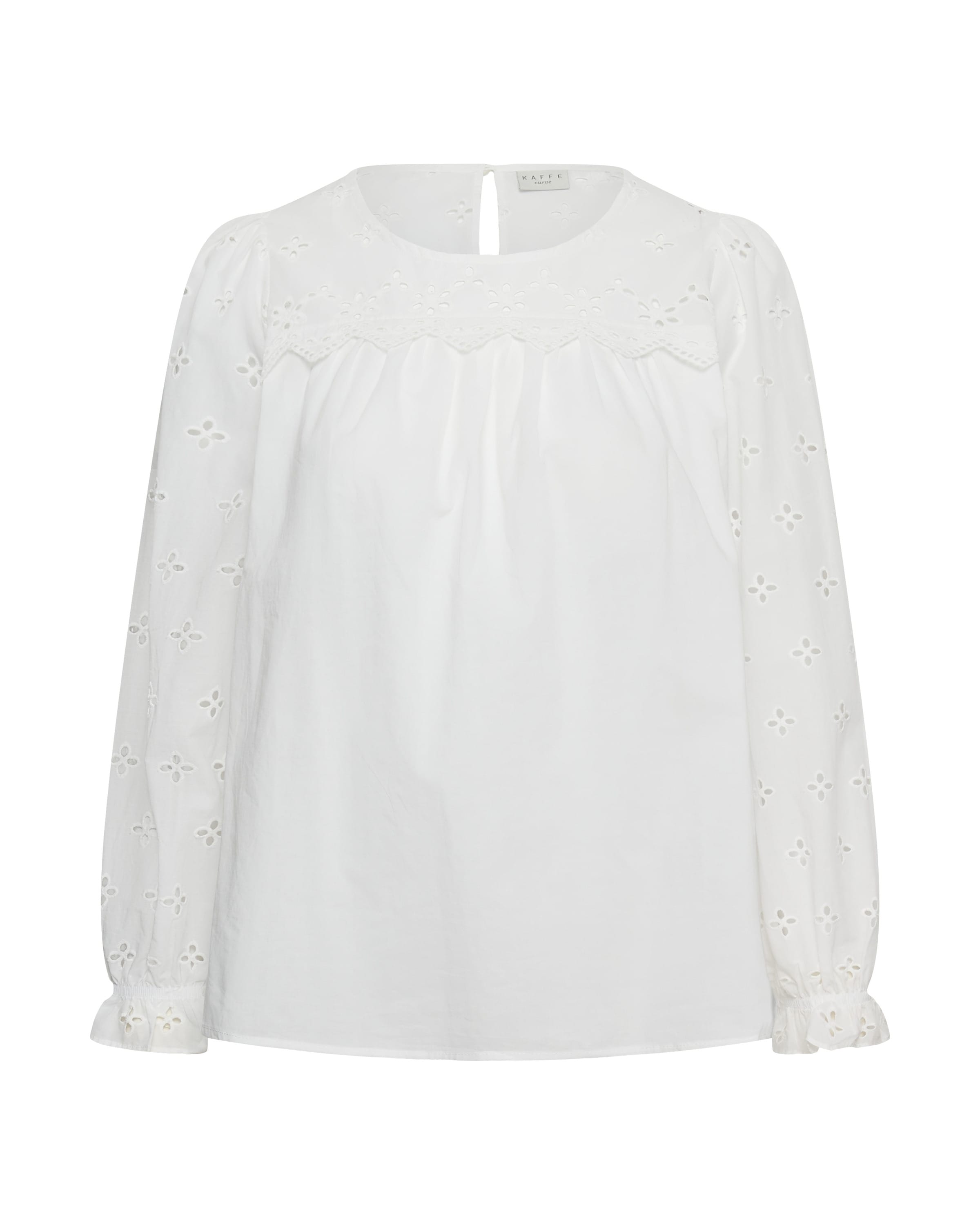 KAFFE CURVE Blouse 'KCmally' in White: front