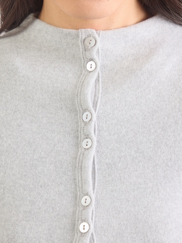 TOPSHOP - Casaco de malha 'AGRETE' em cinzento