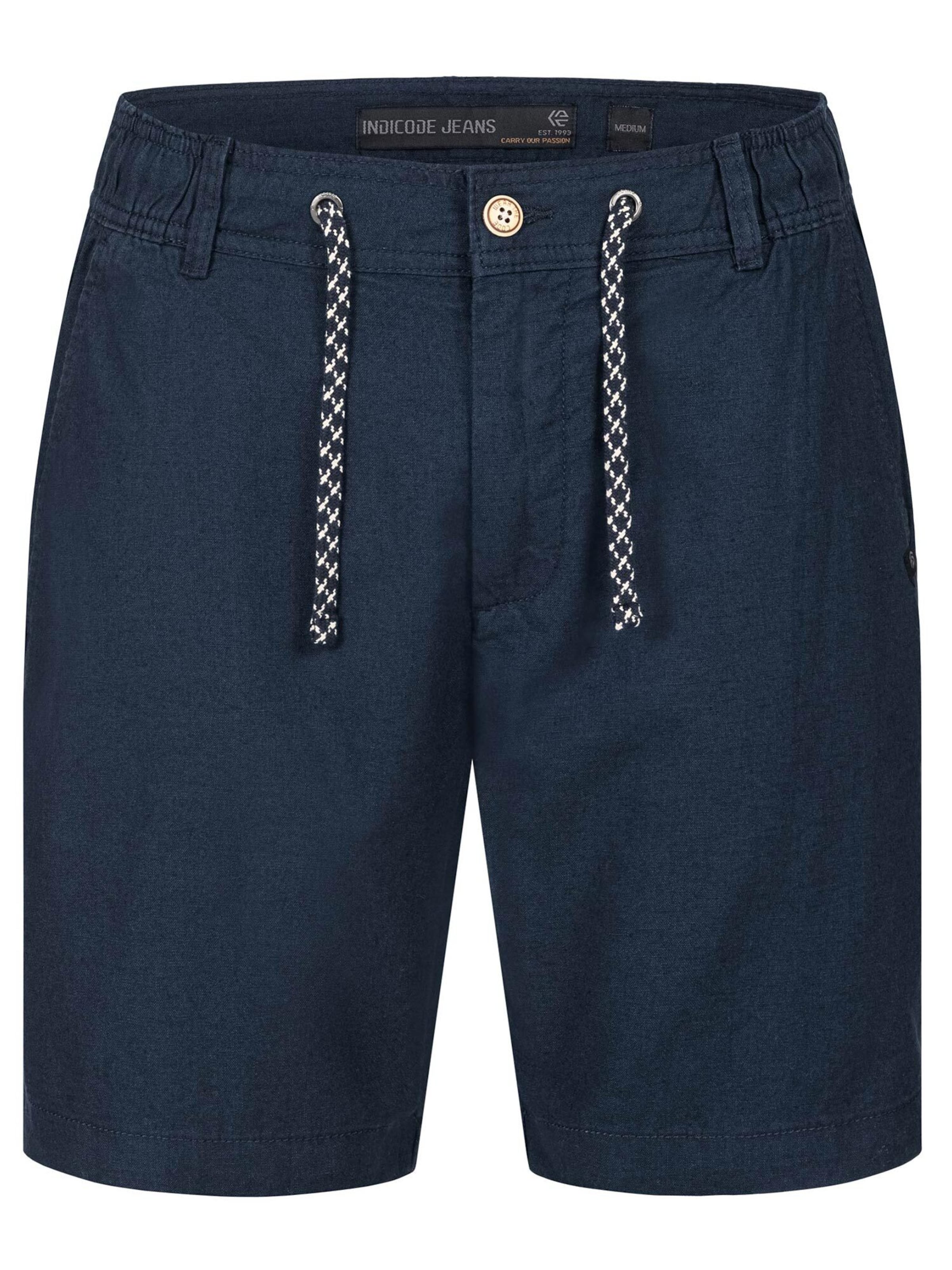 INDICODE JEANS Regular Broek 'InBow' in Blauw: voorkant