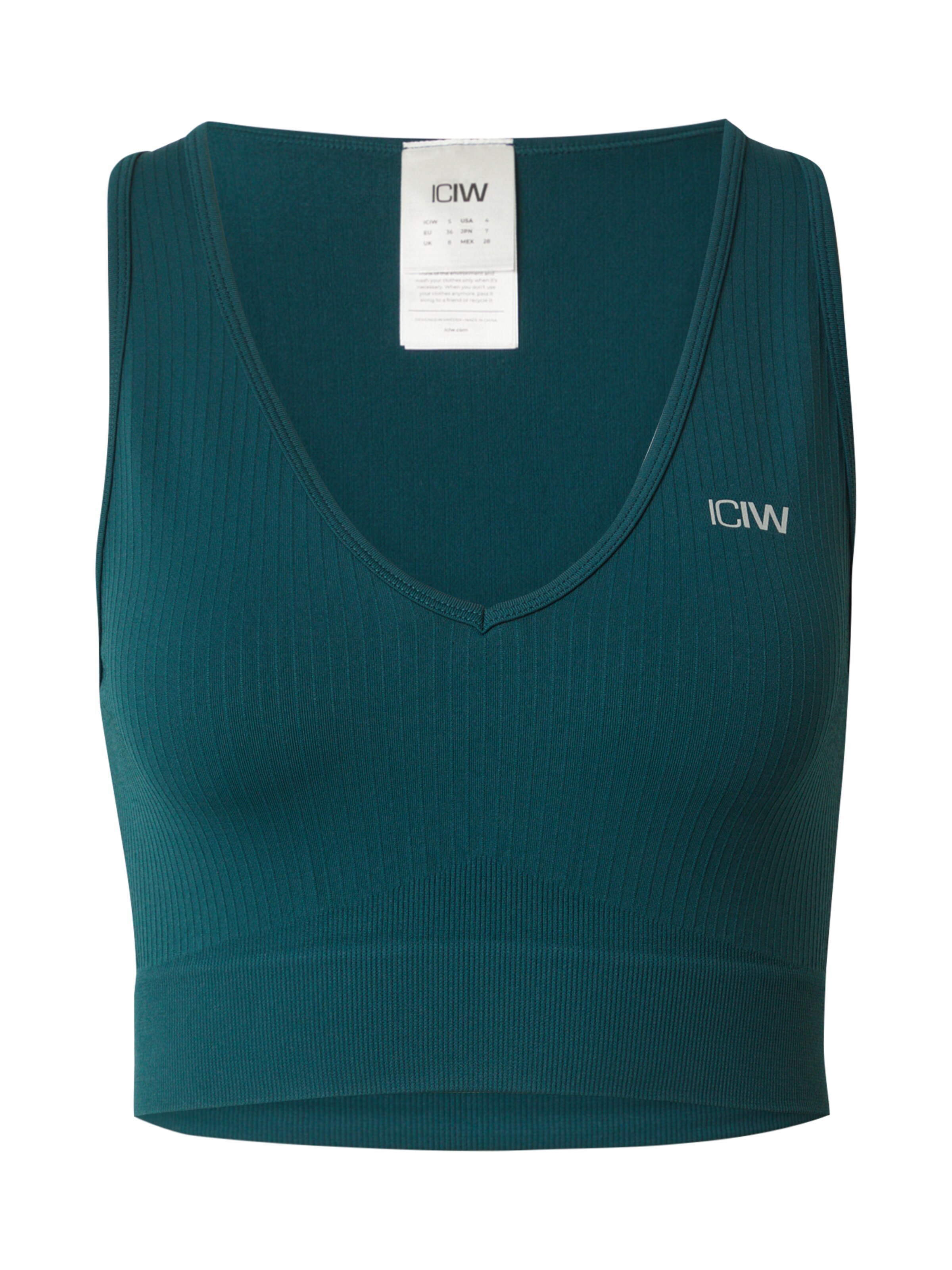 ICANIWILL Top sportowy w kolorze zielony: przód