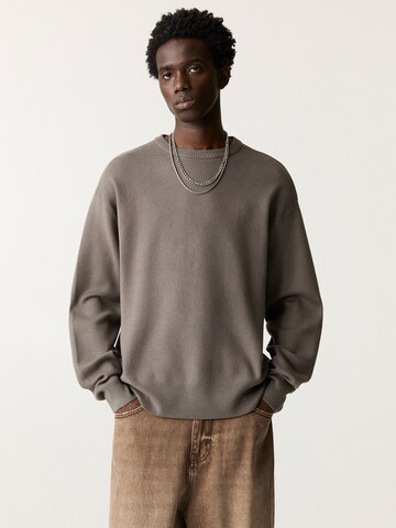 Pull&Bear Trui in Grijs: voorkant