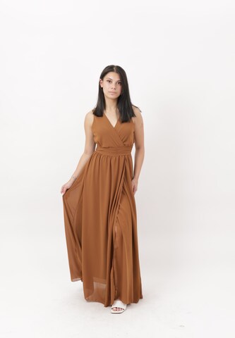 Elara Evening dress in Brown