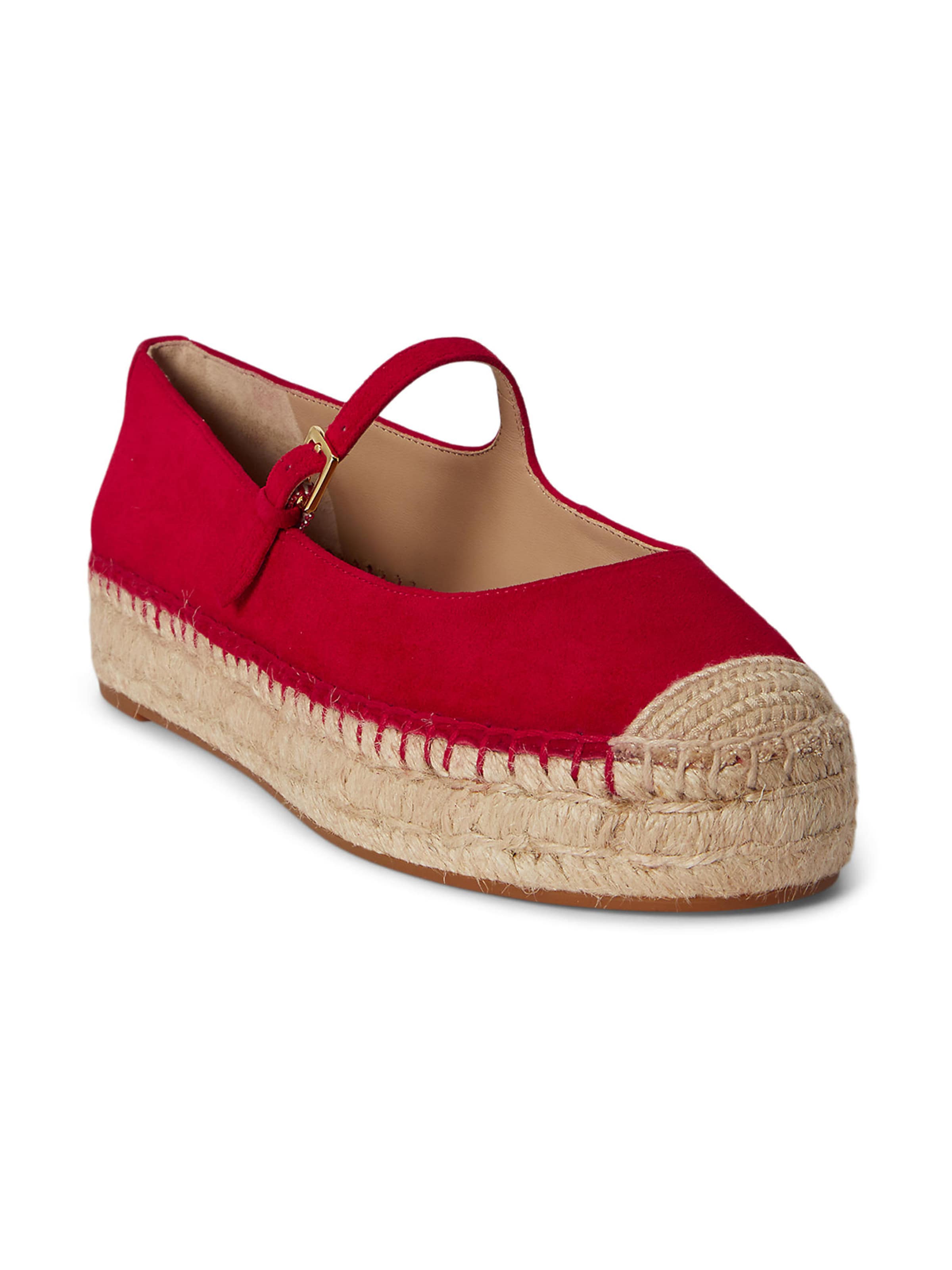 Lauren Ralph Lauren - Alpargatas 'LUIZE' en rojo: frente
