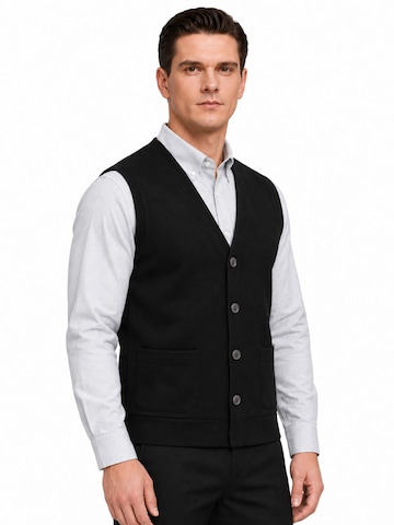 ALLTHEMEN Strickjacke 'Schräglicht'‌‌‌‌‌ in Schwarz