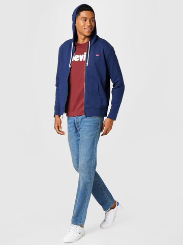 LEVI'S ® Rovný strih Tepláková bunda 'New Original Zip Up' - Modrá