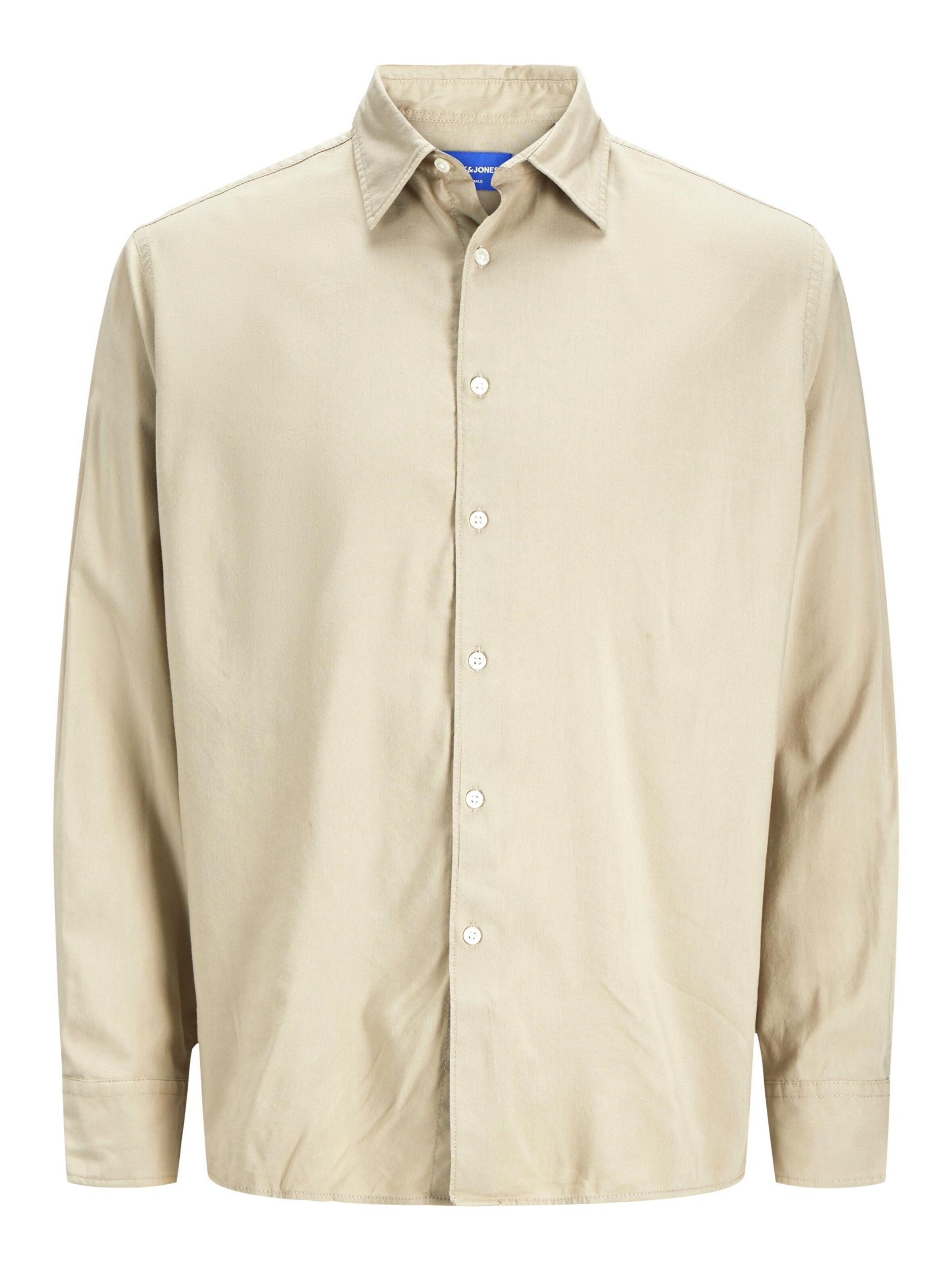 JACK & JONES Comfort fit Overhemd in Beige: voorkant