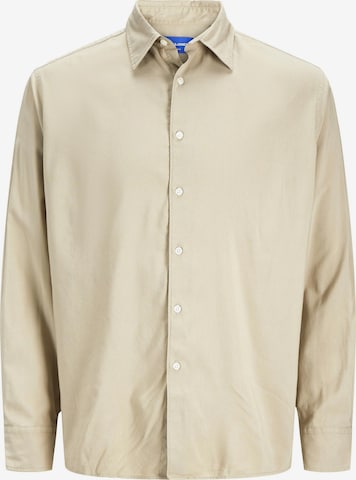 JACK & JONES Comfort fit Button Up Shirt in Beige: front