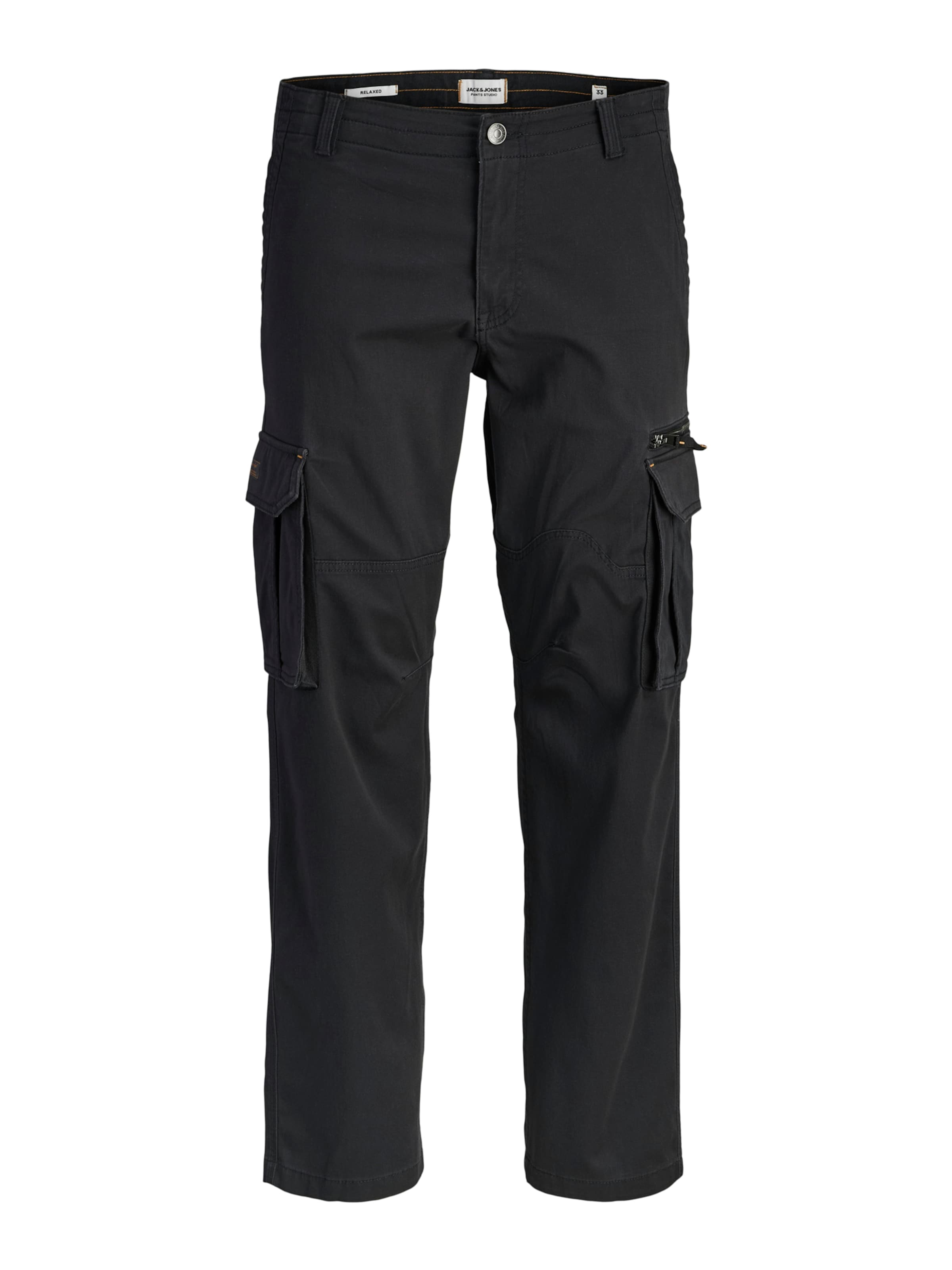 Loosefit Pantaloni cargo 'JPSTKANE DOVER' di JACK & JONES in nero: frontale
