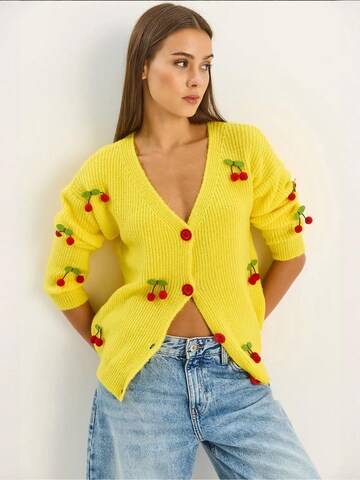 Bianco Lucci Strickjacke in Gelb