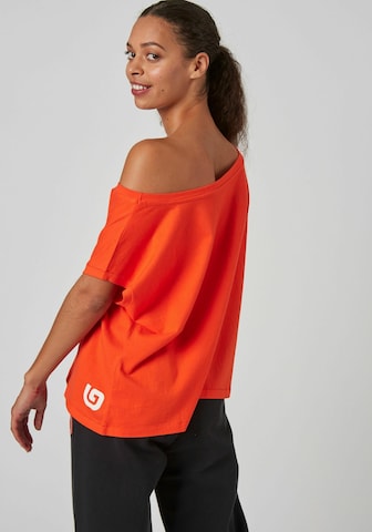 THAT GORILLA BRAND Shirt 'RAFIKI WIDENECK T- TANGERINE' in Orange