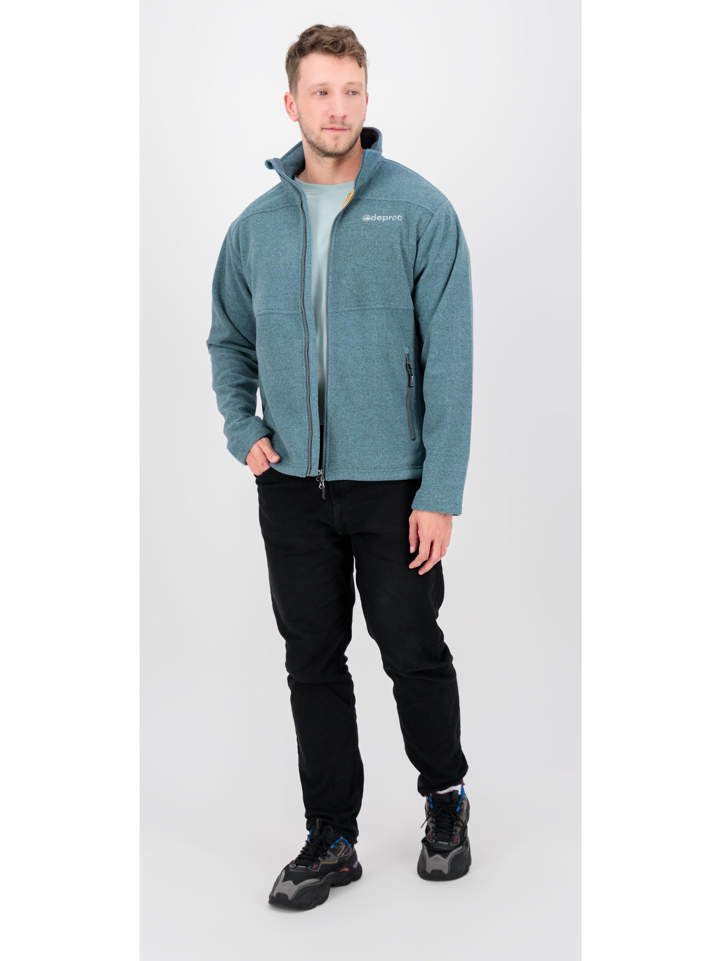 deproc Fleece Jacket 'SEWARD MN' in Blue