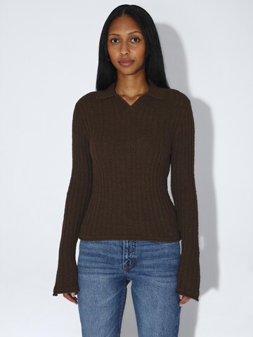 Dr. Denim Top 'Drdenimaiya Sweater' in Brown