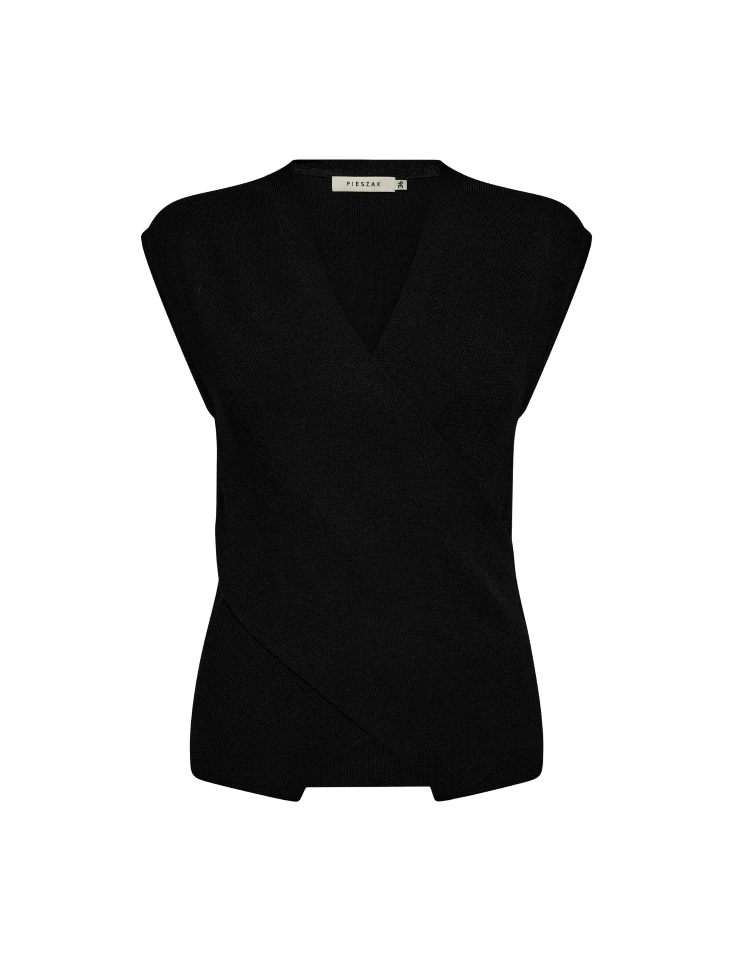 Top di Pieszak in nero: frontale