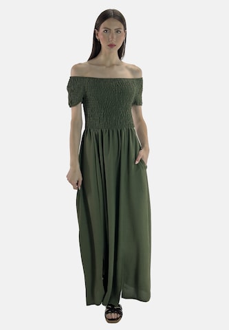 Elara Sommerkjole i grøn: forside