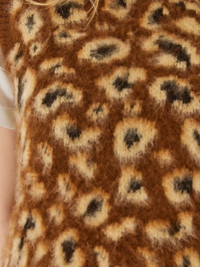 Bianco Lucci Trui in de kleur Crème / Karamel / Zwart, Productweergave