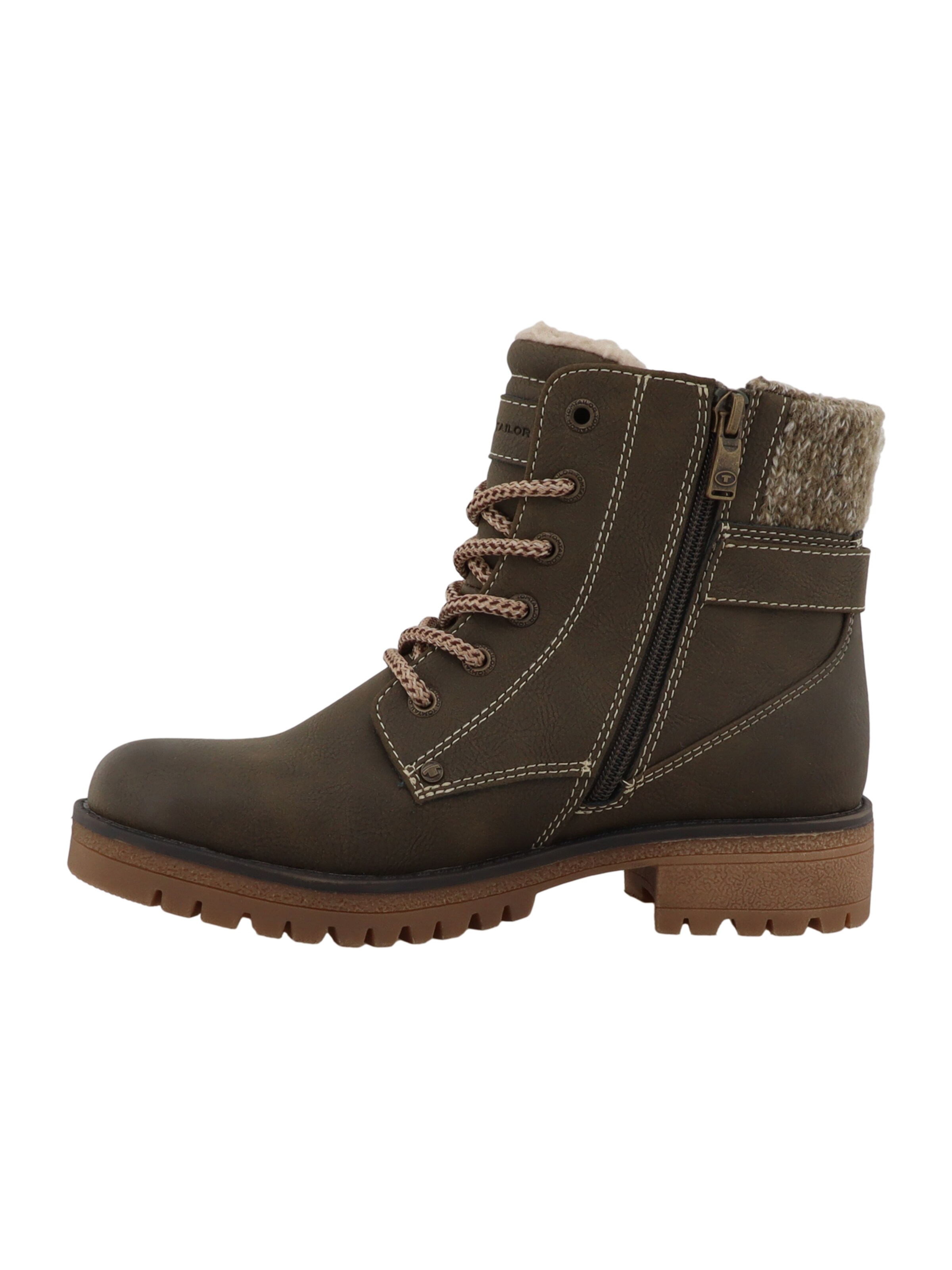 Bottines à lacets TOM TAILOR en vert : devant