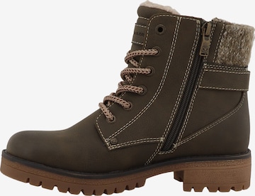 Bottines à lacets TOM TAILOR en vert : devant
