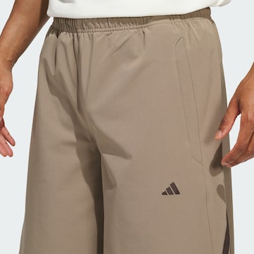 Wide Leg Pantalon de sport ADIDAS PERFORMANCE en beige