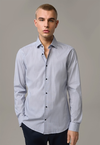 STRELLSON Slim fit Button Up Shirt 'Stan' in Grey