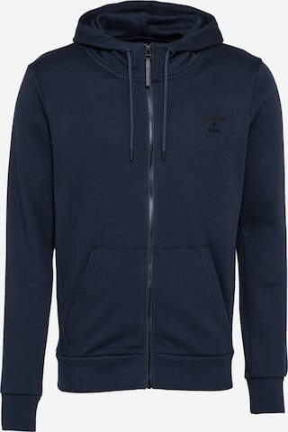 Veste de survêtement Superdry en bleu : devant