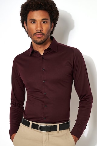 DESOTO Slim fit Button Up Shirt in Red: front