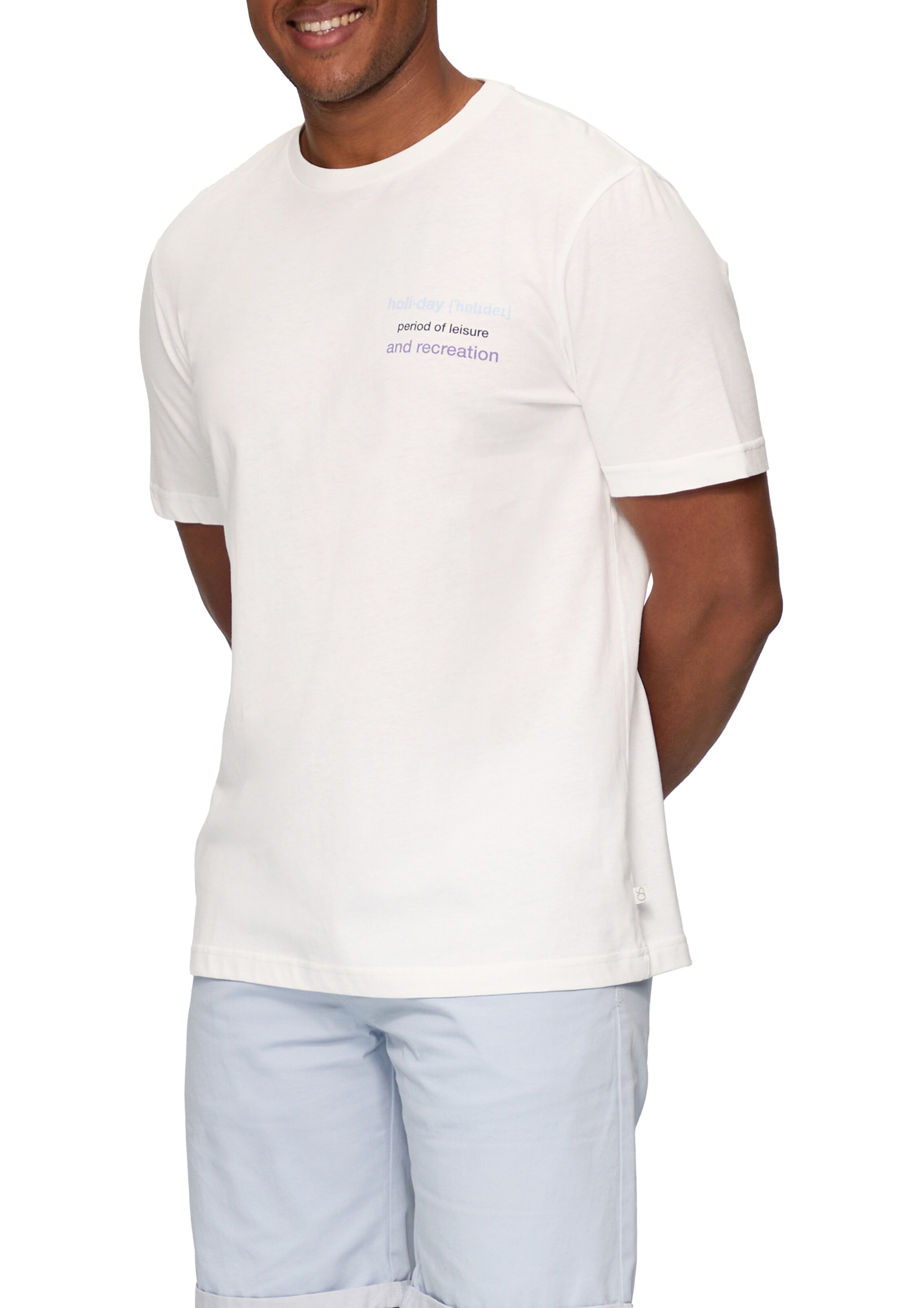T-Shirt QS en beige : devant