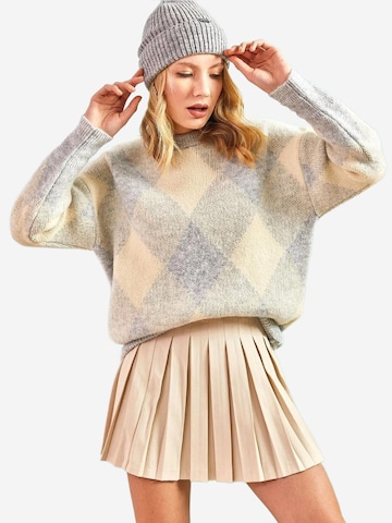 Bianco Lucci Pullover in Grau