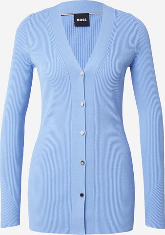 BOSS Knit Cardigan 'Farinda' in Blue: front