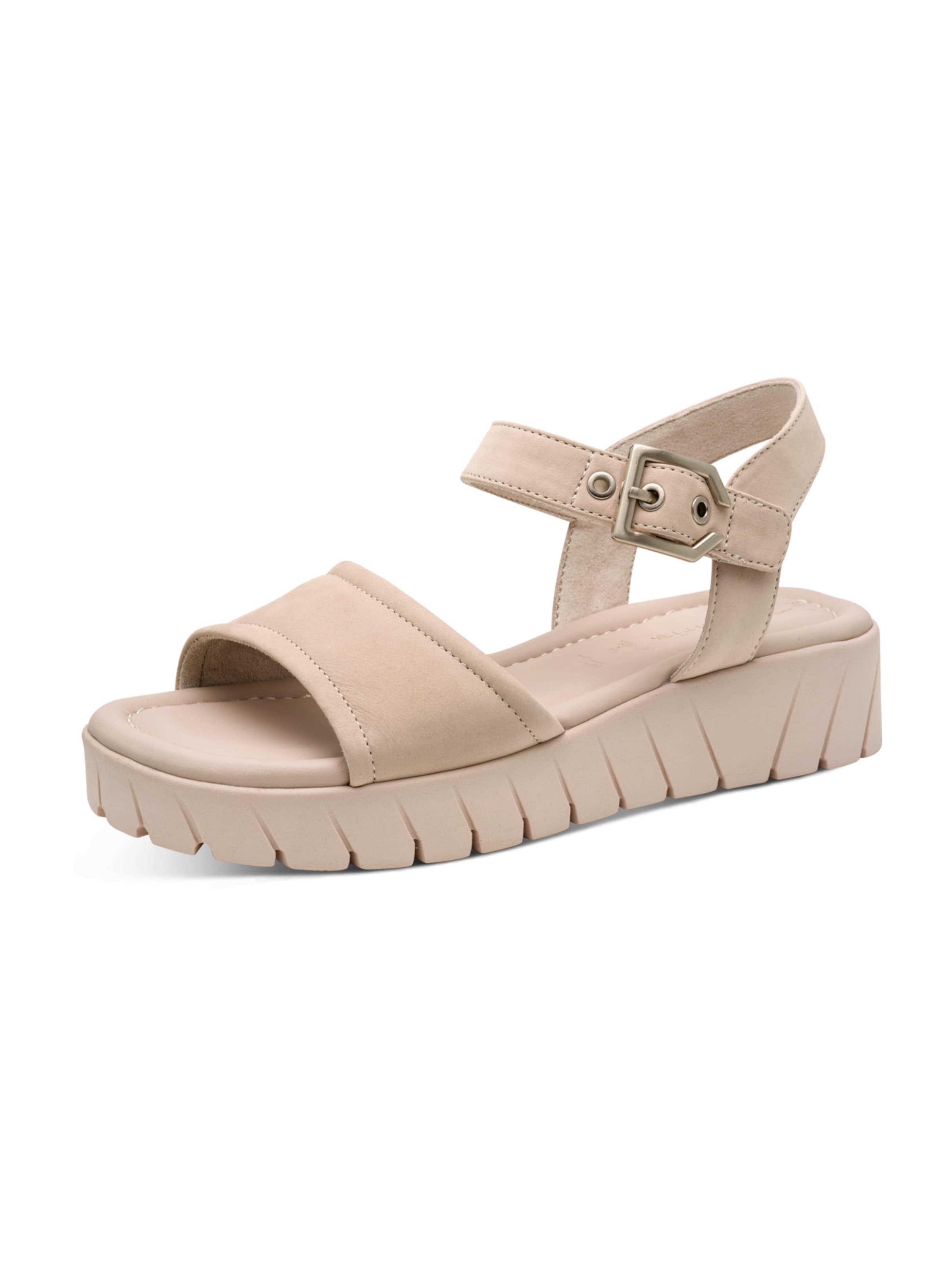 Tamaris Босоножки с ремешком в Бежевый: спереди