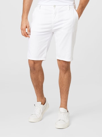 Goldgarn Regular Chino trousers in White: front