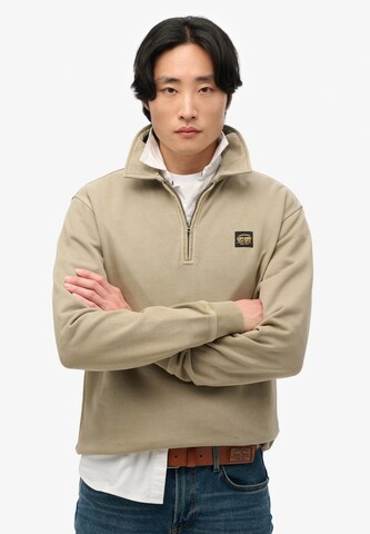 Sweat-shirt Superdry en vert : devant