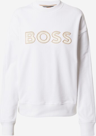BOSS Sweatshirt 'Ecaisa' in White: front