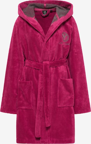 Carlo Colucci Short Bathrobe 'Como' in Pink: front