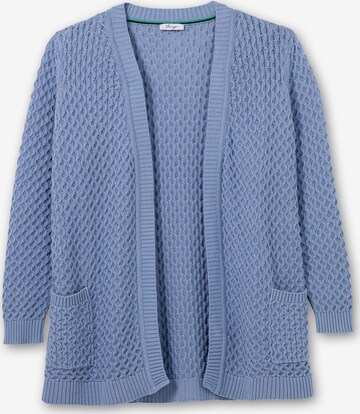 SHEEGO Knit Cardigan in Blue: front