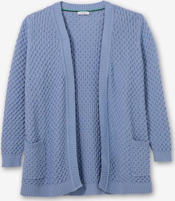 SHEEGO Knit cardigan in Blue: front