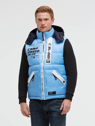 CAMP DAVID Vest in Blue: front