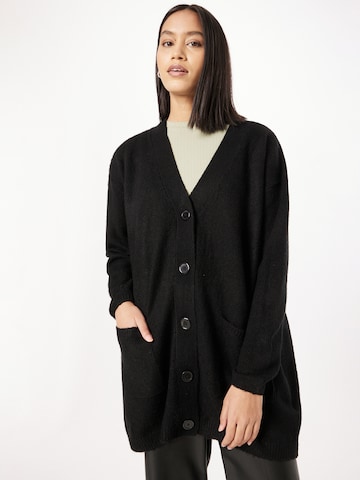 Urban Classics Knit cardigan in Black: front