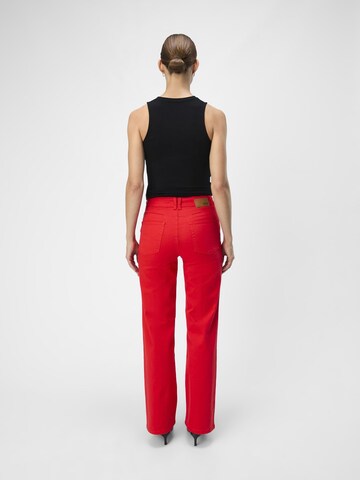 OBJECT Flared Jeans 'Marina' i rød