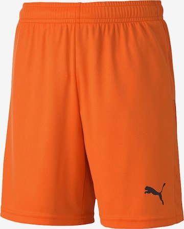 PUMA Workout Pants 'TeamGOAL 23' in Orange: front