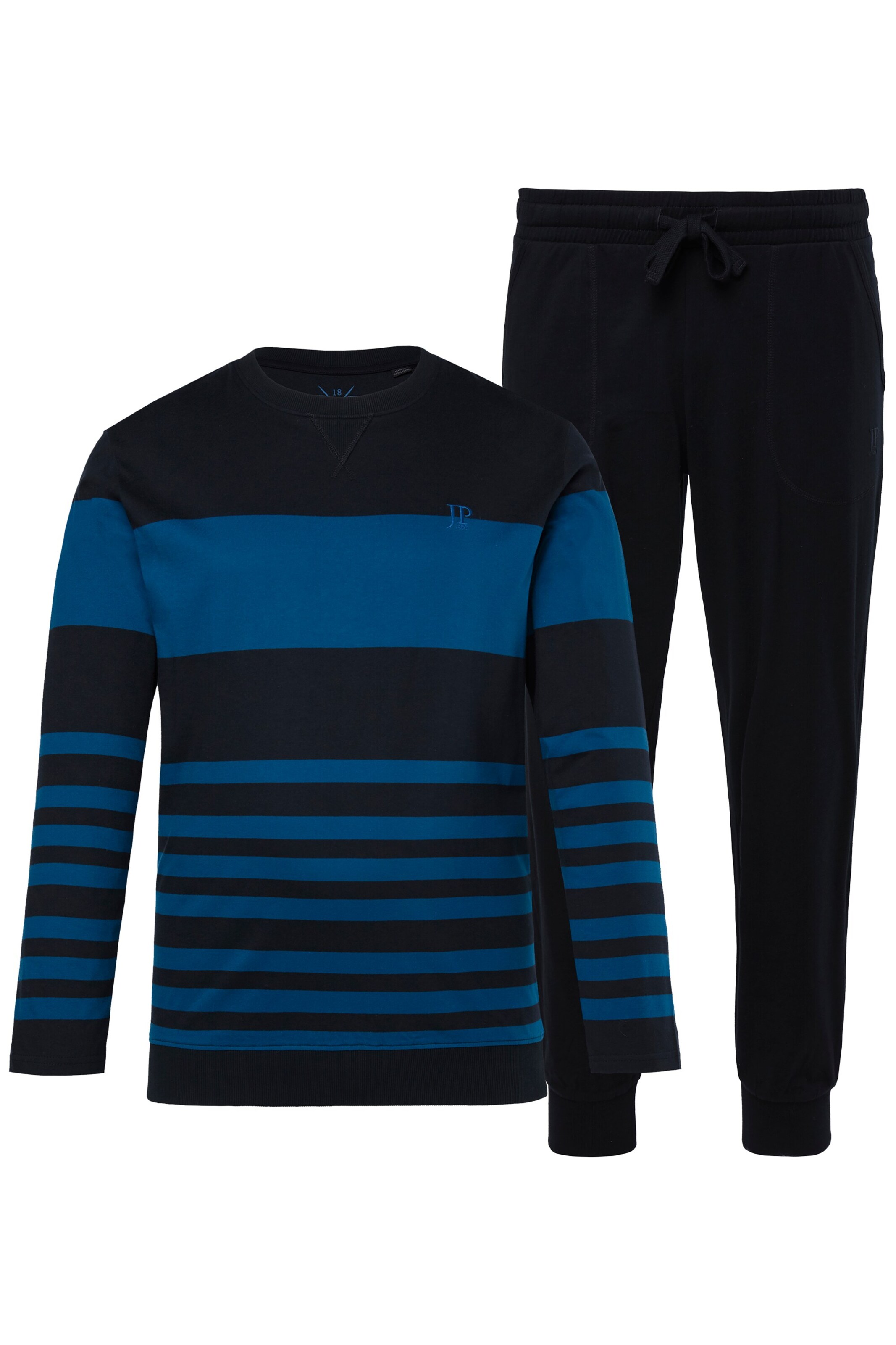 JP1880 Pajamas long in Blue: front